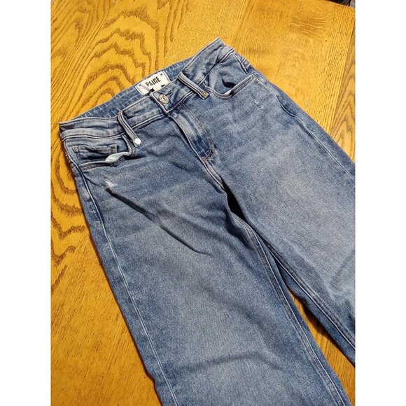 PAIGE Womens Jeans 24P BLUE FLARE FLARED Preowned Work Casual SHEA Distressed - Picture 12 of 12